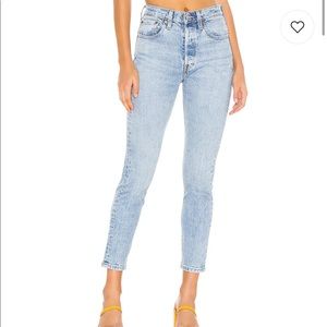 Levi 501 skinny ankle cut jeans